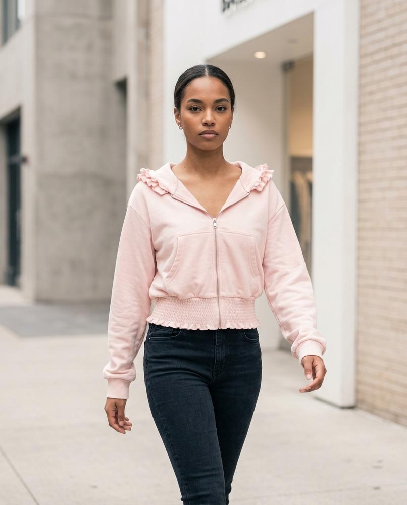 Zumieze - Arlar | Ruffled Zip-Up Hoodie Women