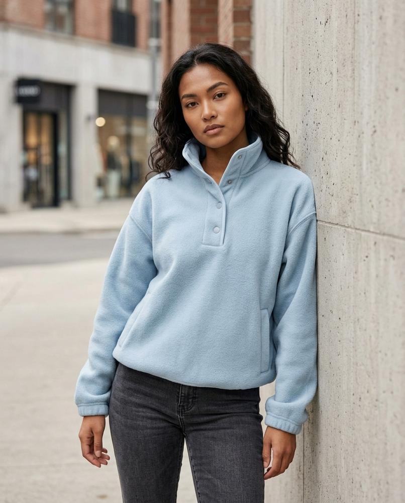 Zumieze - Alren | Snap-Button Fleece Sweatshirt Women