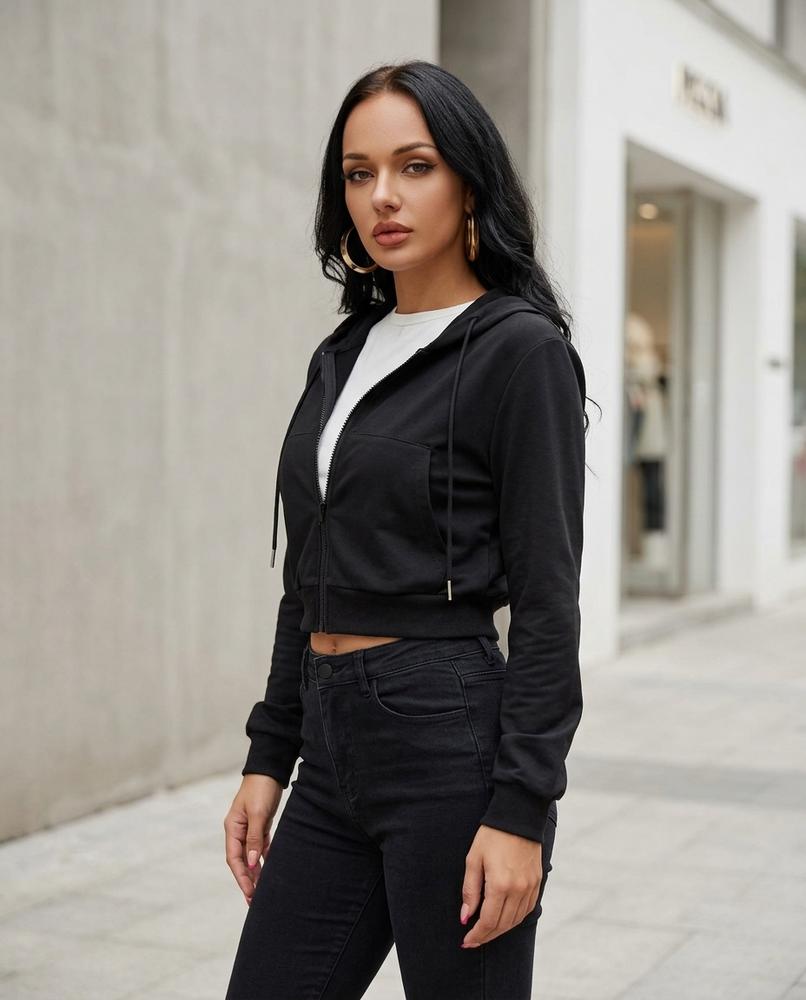 Zumieze - Milar | Zip-Up Cropped Hoodie Women
