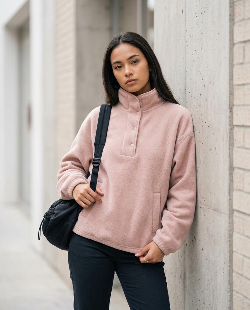 Zumieze - Alren | Snap-Button Fleece Sweatshirt Women
