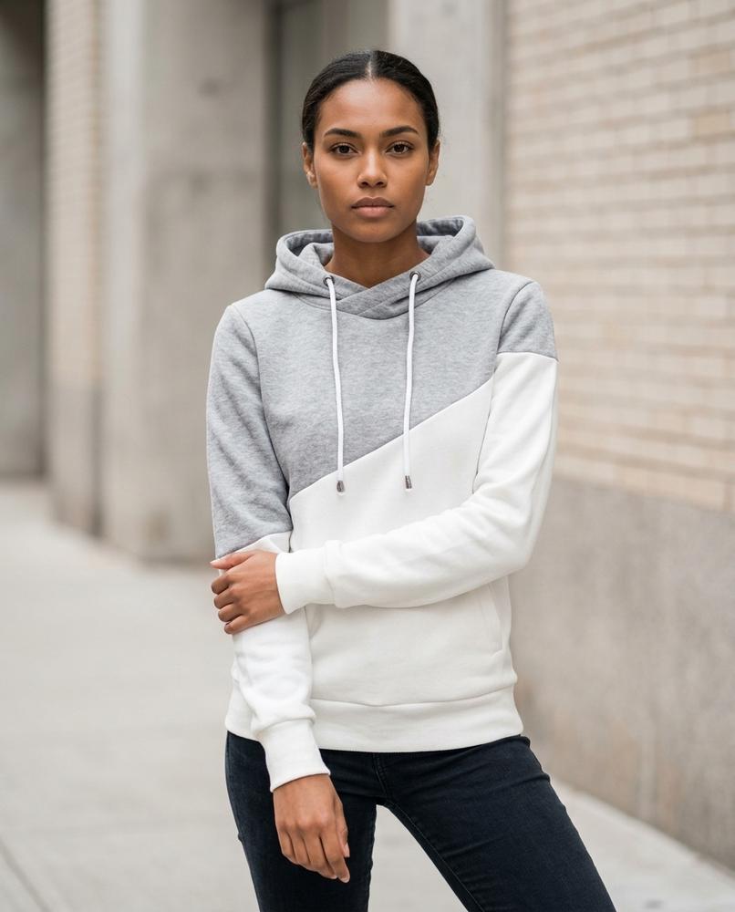 Zumieze - Tanal | Color-Blocked Two-Tone Hoodie Women