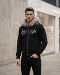 Zumieze - Yosin | Zip-Up Fur-Trimmed Jacket Unisex