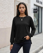 Zumieze - Coran | Raglan Sleeve Side-Slit Sweatshirt Women