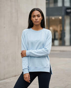 Zumieze - Coran | Raglan Sleeve Side-Slit Sweatshirt Women