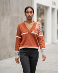 Zumieze - Caren | Striped V-Neck Sweater Women