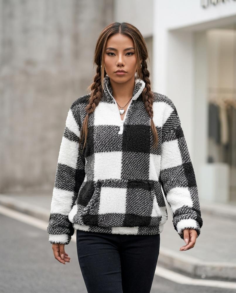 Zumieze - Arser | Teddy Fleece Quarter-Zip Sweatshirt Women