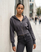 Zumieze - Cavin | Cropped Zip-Up Hoodie Women