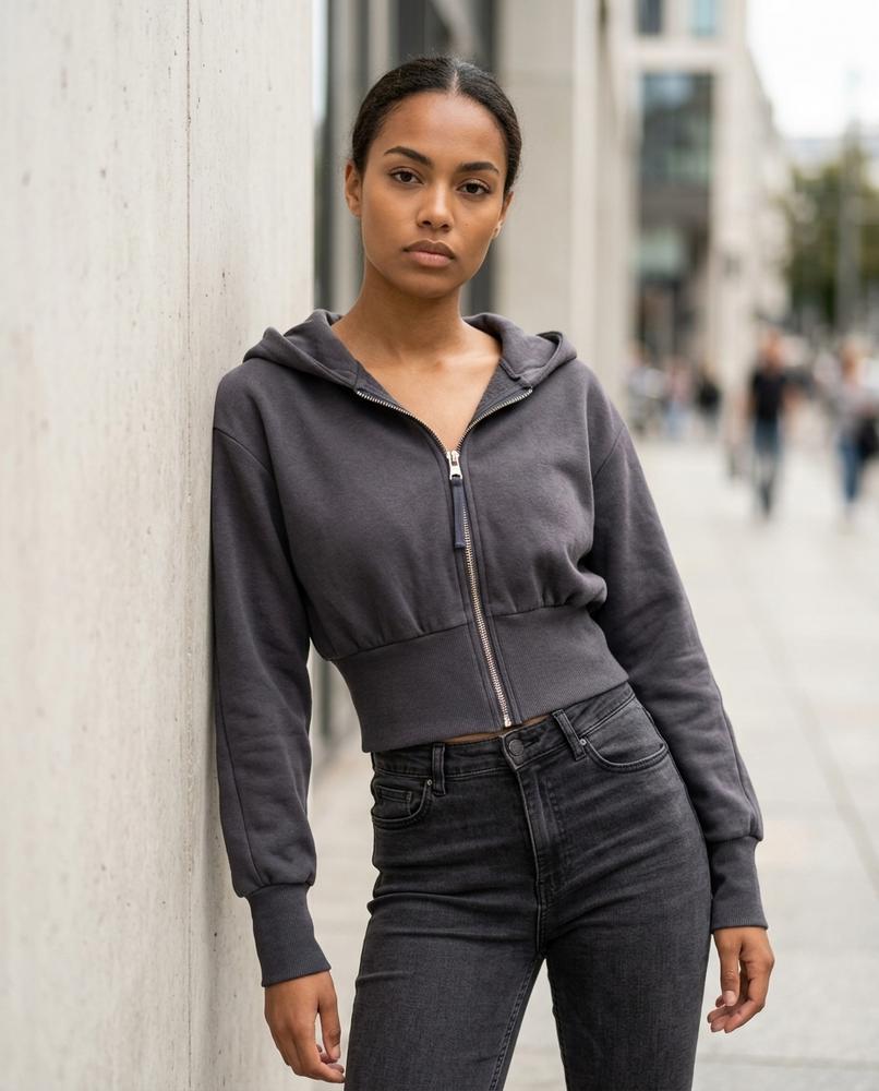 Zumieze - Cavin | Cropped Zip-Up Hoodie Women