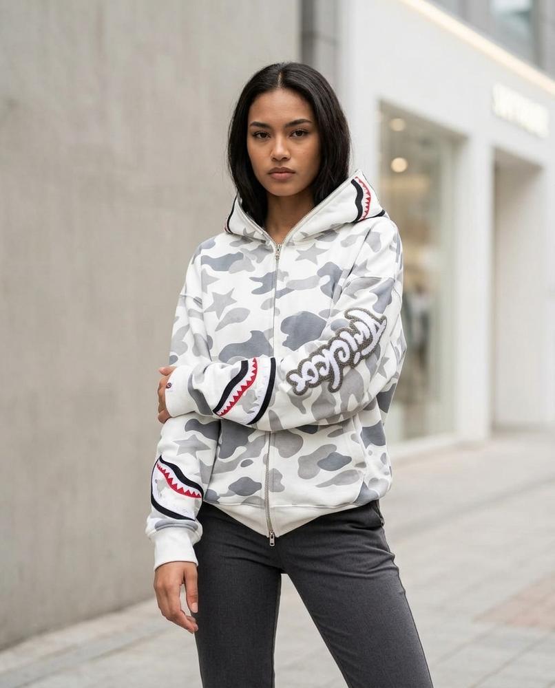 Zumieze - Vevin | Camouflage Full-Zip Hoodie Unisex