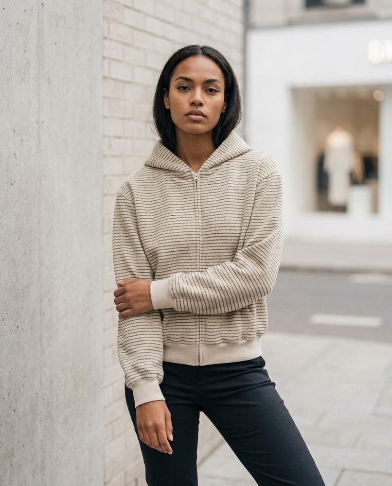 Zumieze - Lesan | Striped Zip-Up Hoodie Women