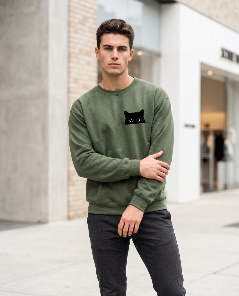 Zumieze - Kavin | Green Printed Sweatshirt Unisex