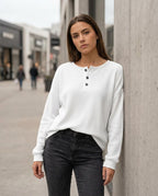 Zumieze - Zanav | Waffle-Knit Button-Placket Shirt Women