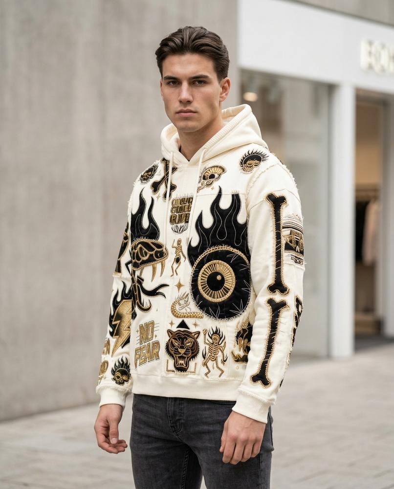 Zumieze - Arvar | Embroidered Appliquéd Jacket Men