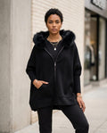 Zumieze - Lytor | Zip-Up Fur-Trimmed Knit Cardigan Women