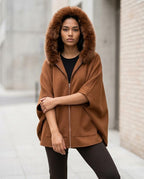 Zumieze - Lytor | Zip-Up Fur-Trimmed Knit Cardigan Women