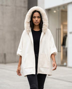 Zumieze - Lytor | Zip-Up Fur-Trimmed Knit Cardigan Women