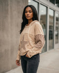 Zumieze - Velev | Patchwork Raw-Seam Hoodie Women
