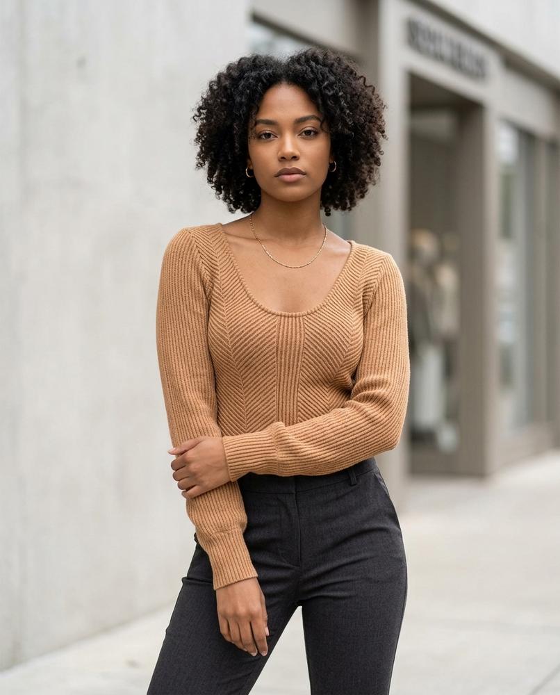 Zumieze - Tisil | Ribbed Fitted Sweater Women