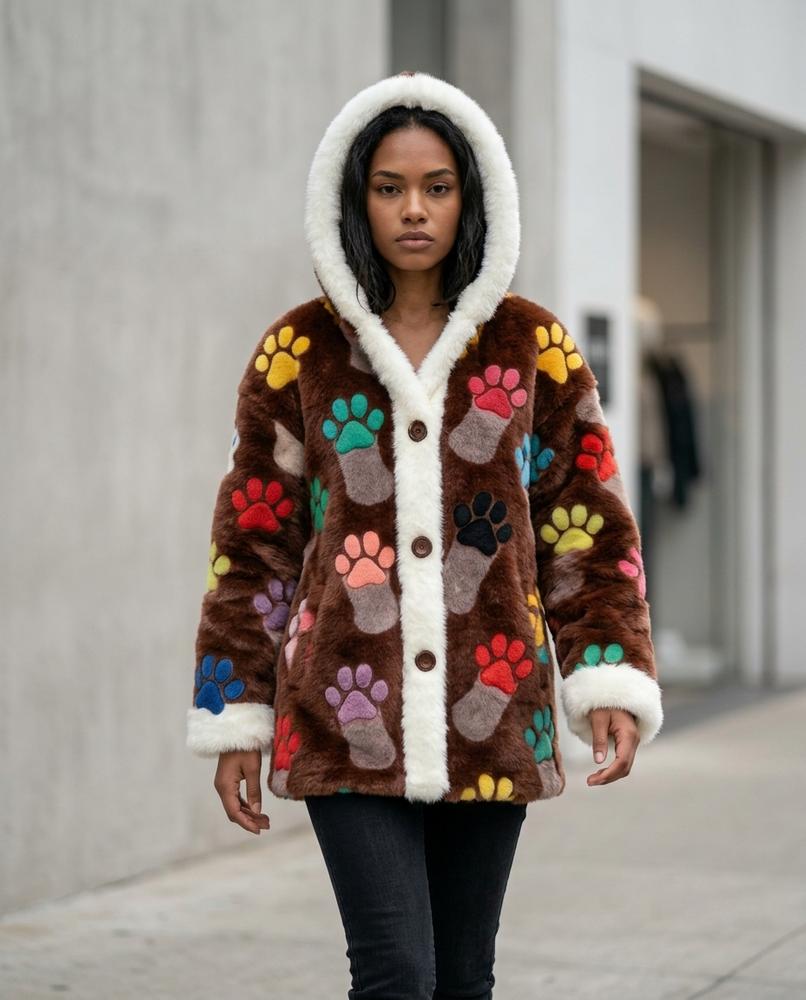 Zumieze - Rotir | Hooded Patterned Coat Women