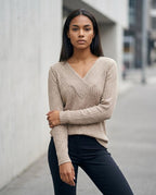 Zumieze - Davin | Rib-Knit Surplice Sweater Women