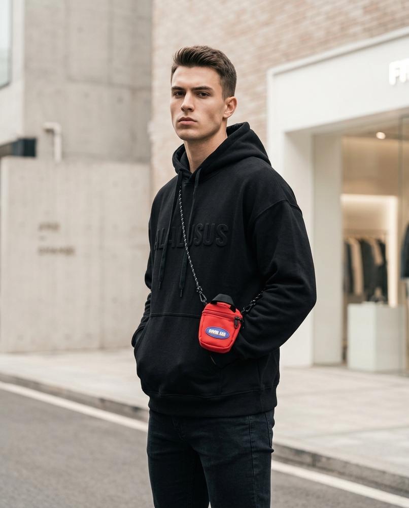 Zumieze - Alrev | Embossed Relaxed-Fit Hoodie Men