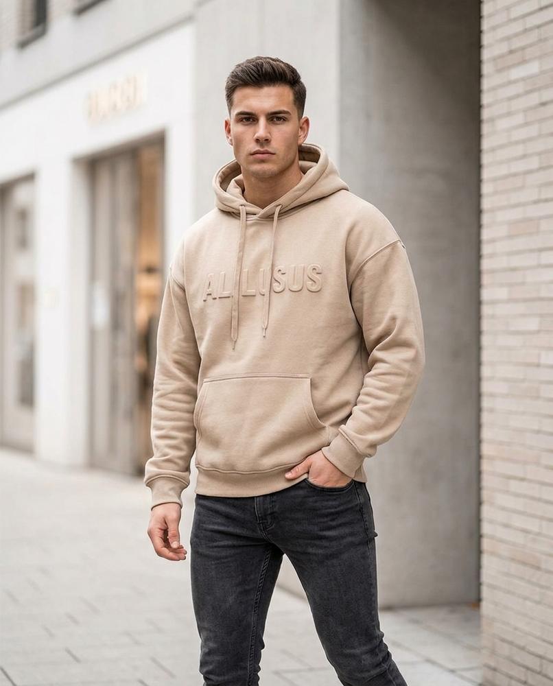 Zumieze - Alrev | Embossed Relaxed-Fit Hoodie Men