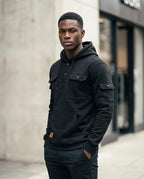 Zumieze - Kadar | Snap-Button Multi-Pocket Hoodie Men