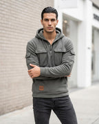 Zumieze - Kadar | Snap-Button Multi-Pocket Hoodie Men