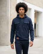 Zumieze - Kadar | Snap-Button Multi-Pocket Hoodie Men