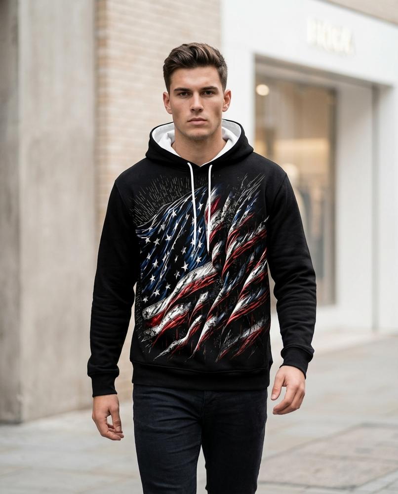 Zumieze - Daken | Printed Hooded Hoodie Men
