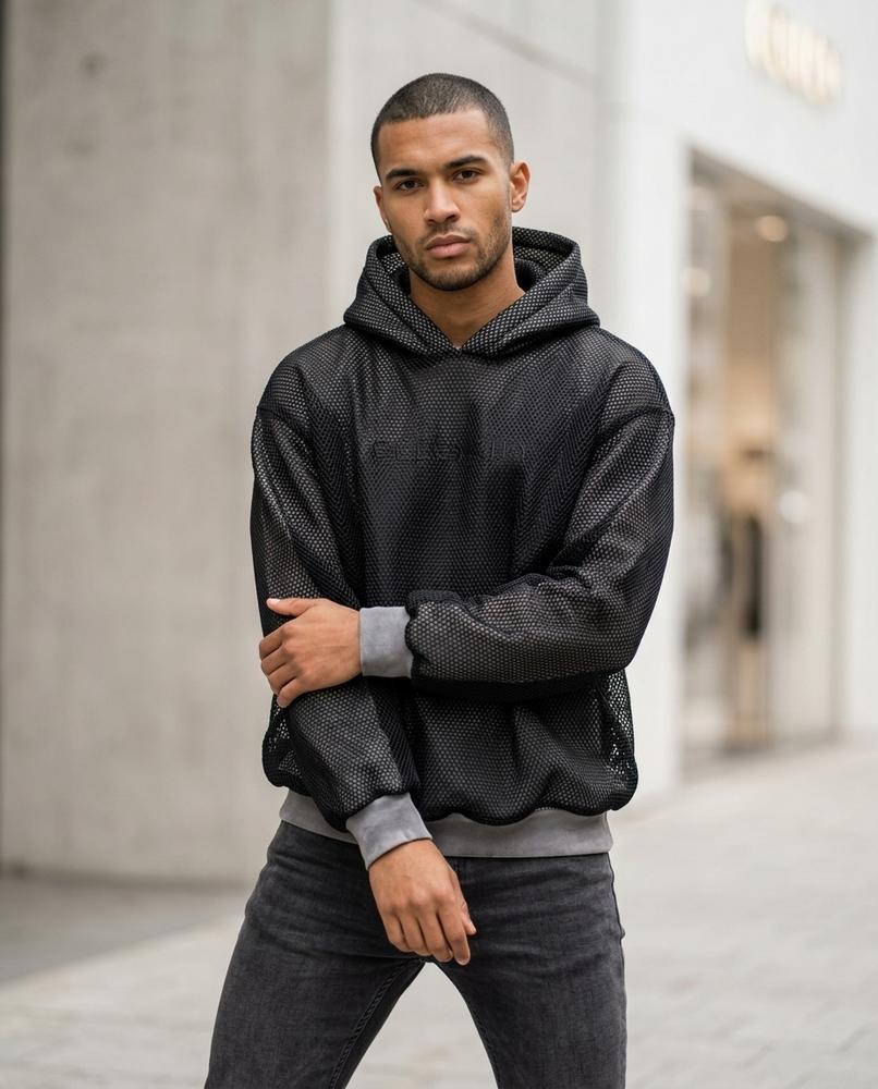 Zumieze - Tilin | Mesh-Layered Double-Layered Hoodie Men