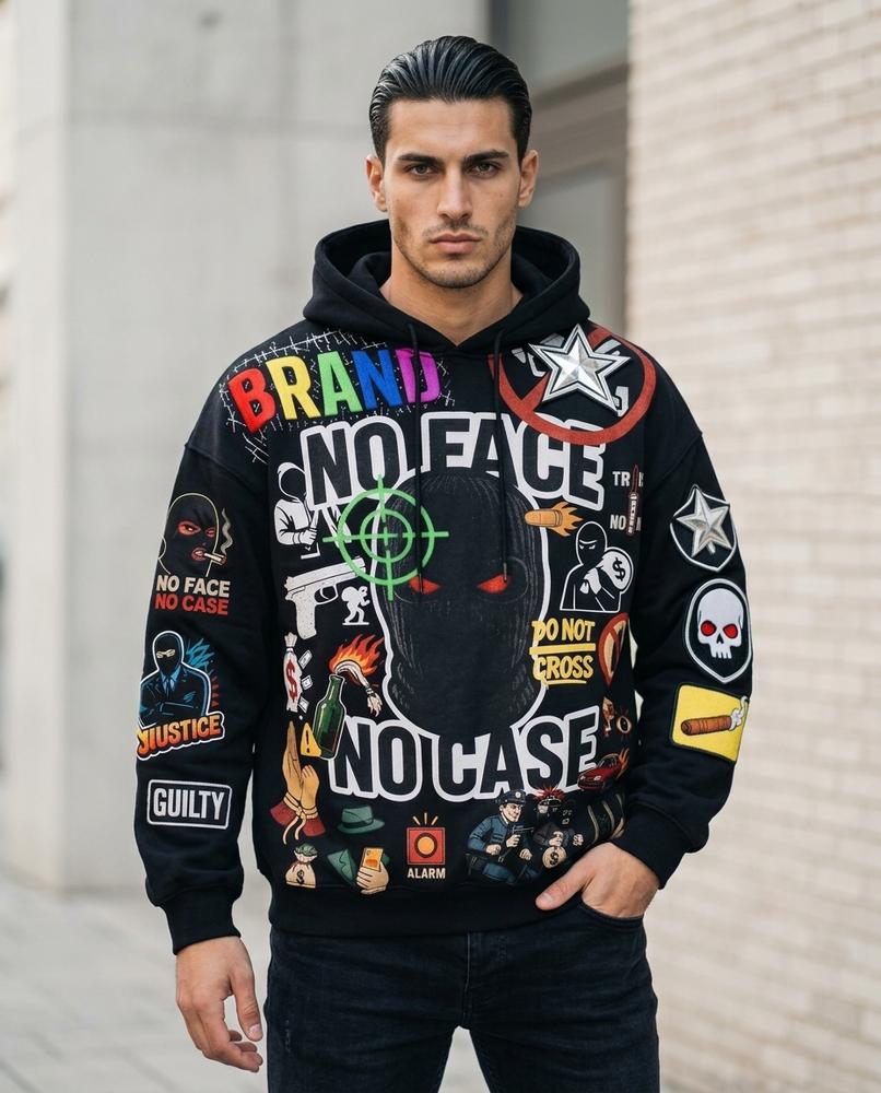 Zumieze - Covar | Graphic-Print Long-Sleeve Hoodie Men