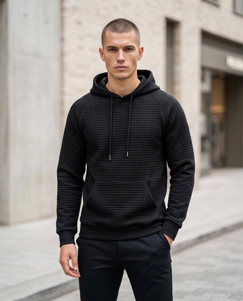 Zumieze - Daser | Quilted Slim-Fit Hoodie Men