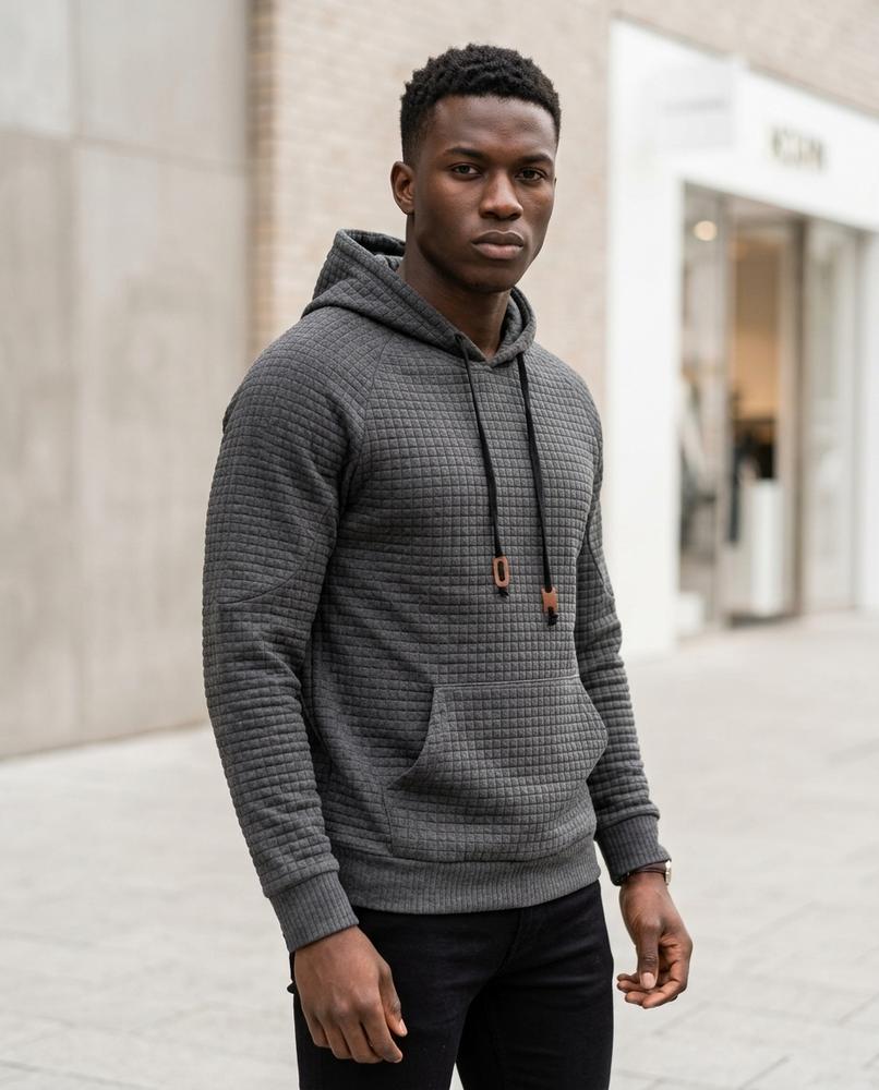 Zumieze - Daser | Quilted Slim-Fit Hoodie Men