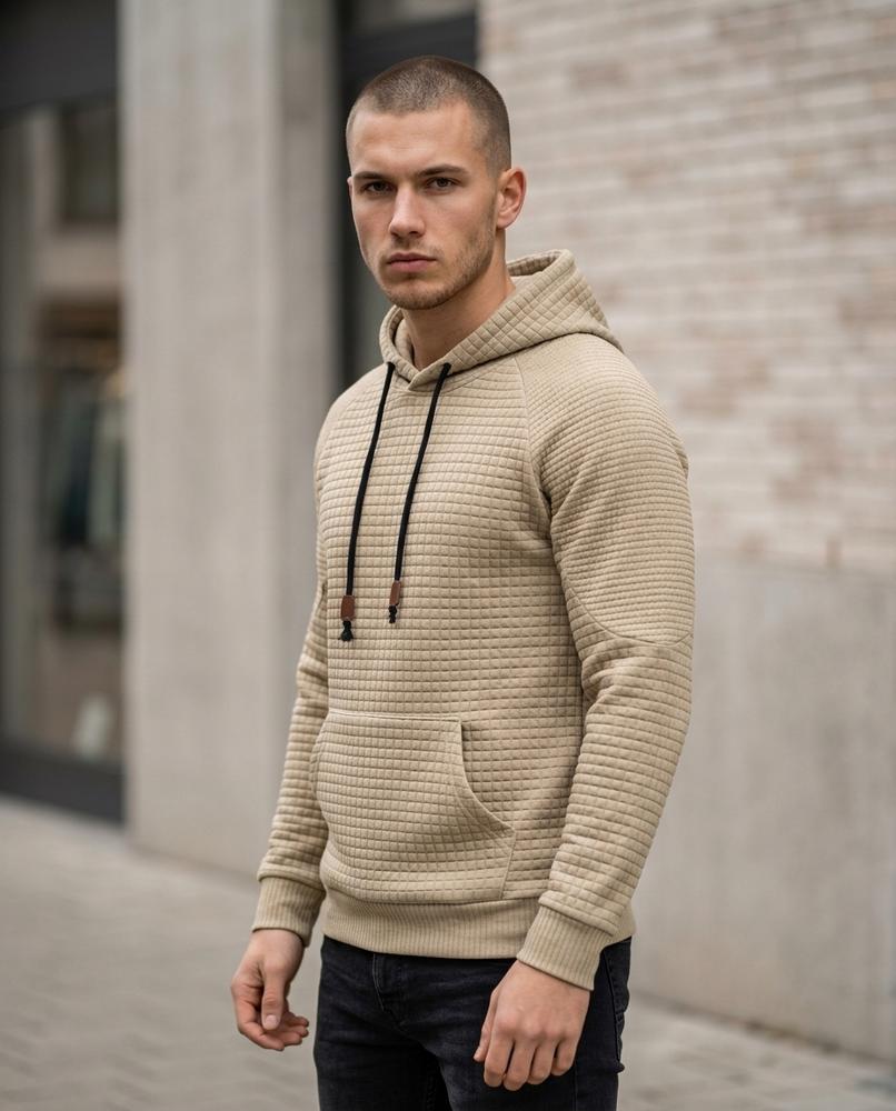 Zumieze - Daser | Quilted Slim-Fit Hoodie Men