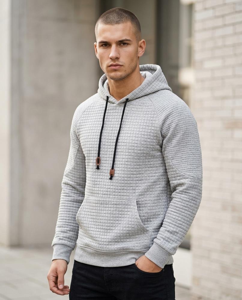 Zumieze - Daser | Quilted Slim-Fit Hoodie Men