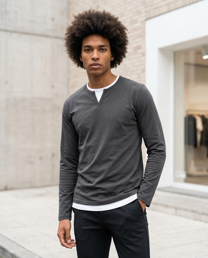 Zumieze - Ellar | Long-Sleeved Layered-Look T-Shirt Men