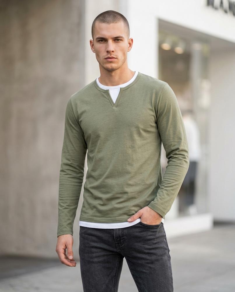 Zumieze - Ellar | Long-Sleeved Layered-Look T-Shirt Men