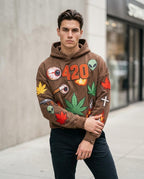 Zumieze - Rasen | Embroidered Cropped Hoodie Unisex