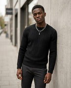 Zumieze - Tivan | Cable-Knit Crewneck Sweater Men
