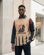 Zumieze - Nolor | Striped Quarter-Zip Sweatshirt Unisex
