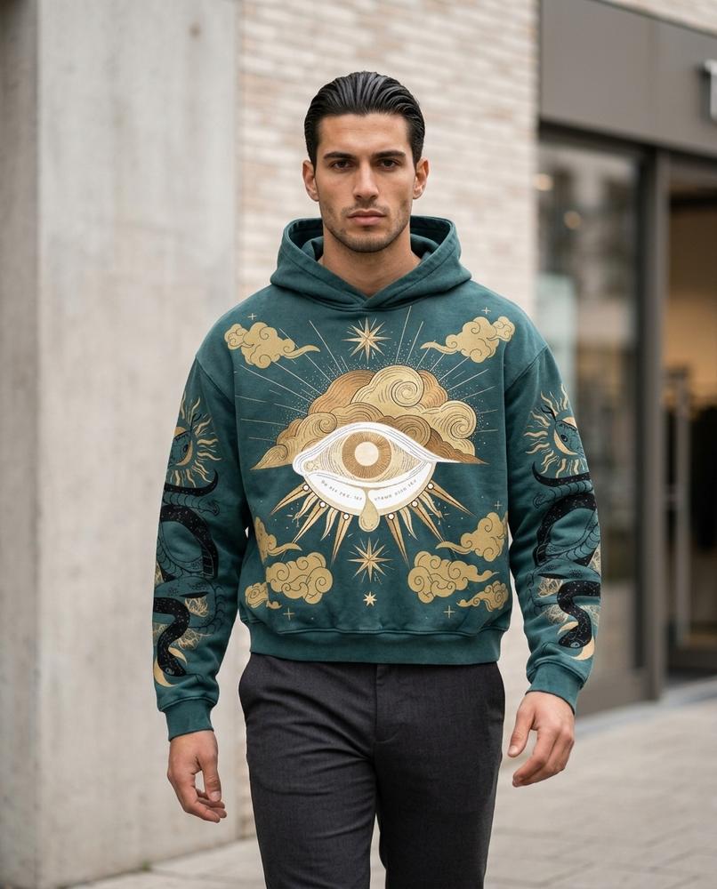 Zumieze - Misil | Graphic-Print Washed Hoodie Men