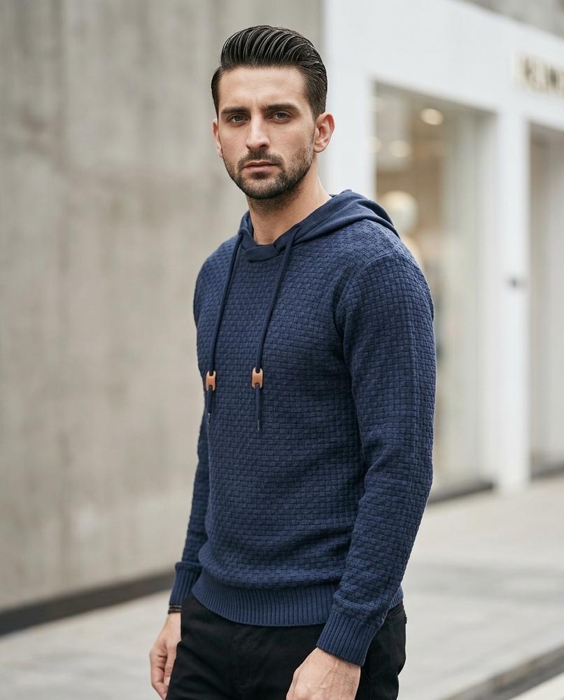 Zumieze - Savan | Waffle-Knit Relaxed-Fit Hoodie Men