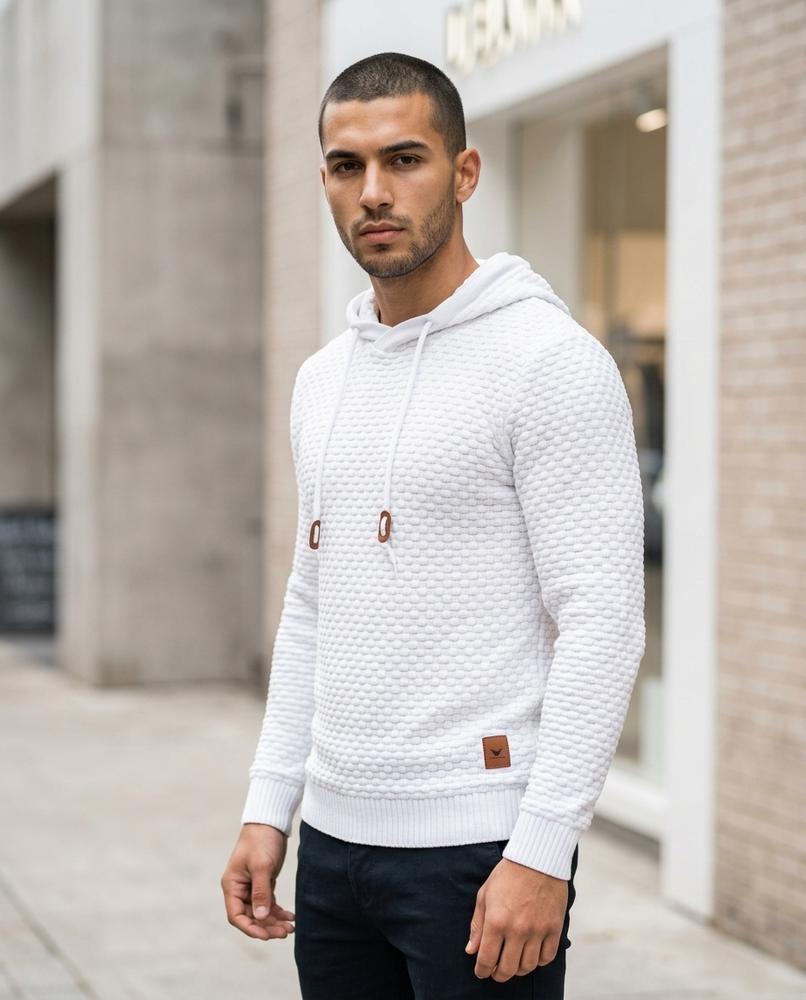 Zumieze - Savan | Waffle-Knit Relaxed-Fit Hoodie Men
