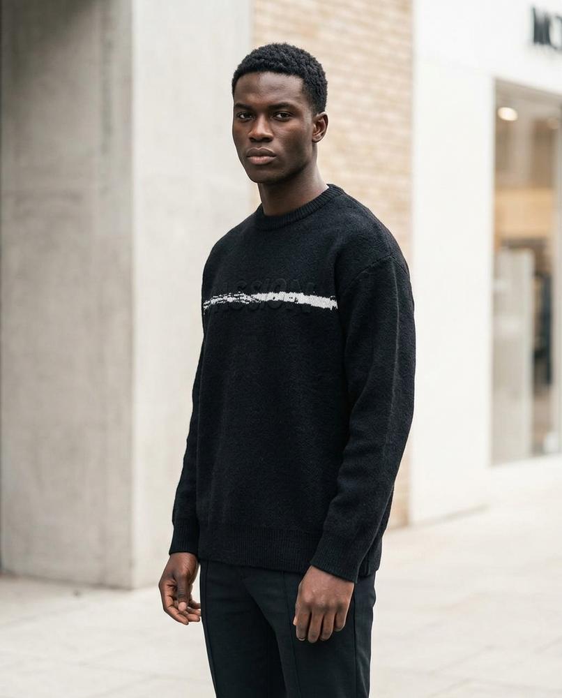 Zumieze - Salan | Textured Crewneck Sweater Men