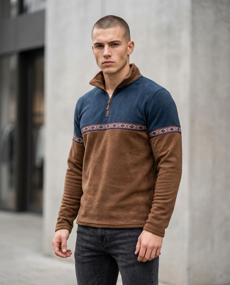 Zumieze - Danal | Quarter-Zip Fleece Sweater Men