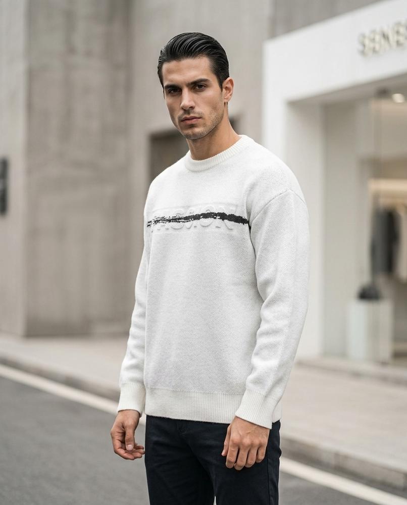 Zumieze - Salan | Textured Crewneck Sweater Men