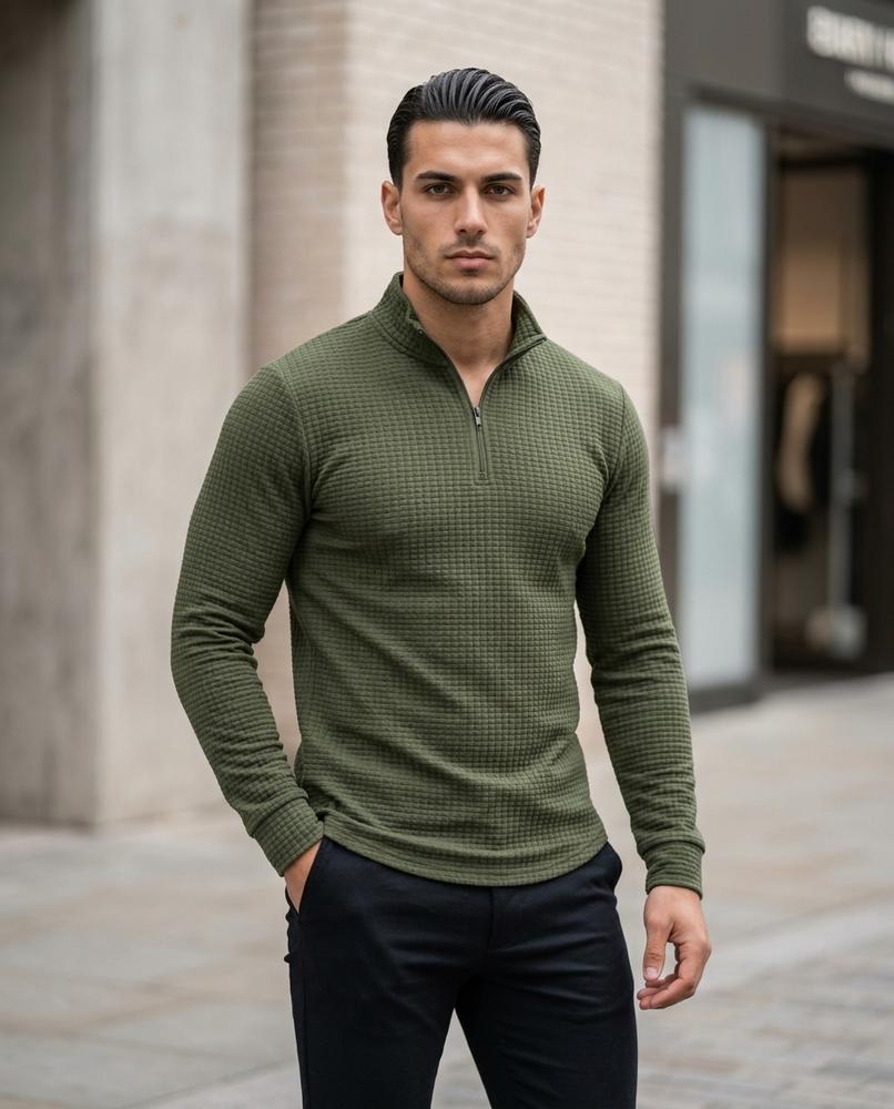 Zumieze - Nenal | Textured Quarter-Zip Sweater Men