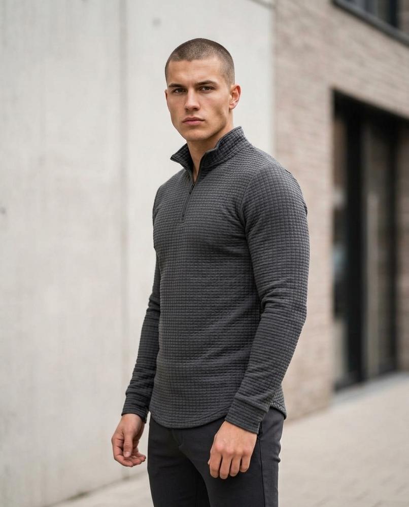 Zumieze - Nenal | Textured Quarter-Zip Sweater Men