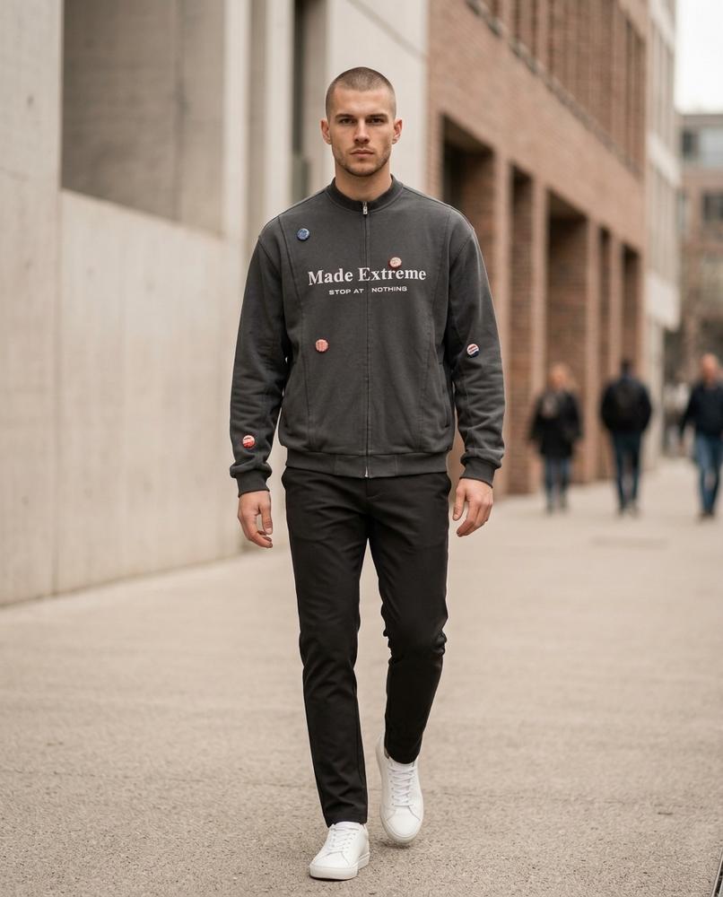 Zumieze - Lomor | Zip-Up Printed Jacket Men